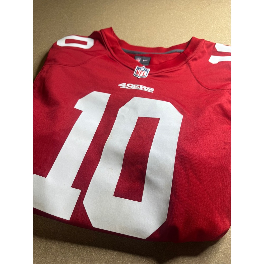 Nike San Francisco 49ers Jimmy Garoppolo 10 Jersey Mens XL Red NFL On Field